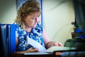 Michelle Collins working hard isca forwarding